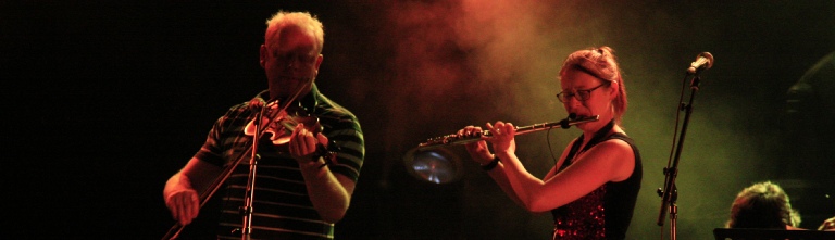 Juice Ceilidh Band: Bernie KilBride (Fiddle), Imogen O'Rourke (Flute)